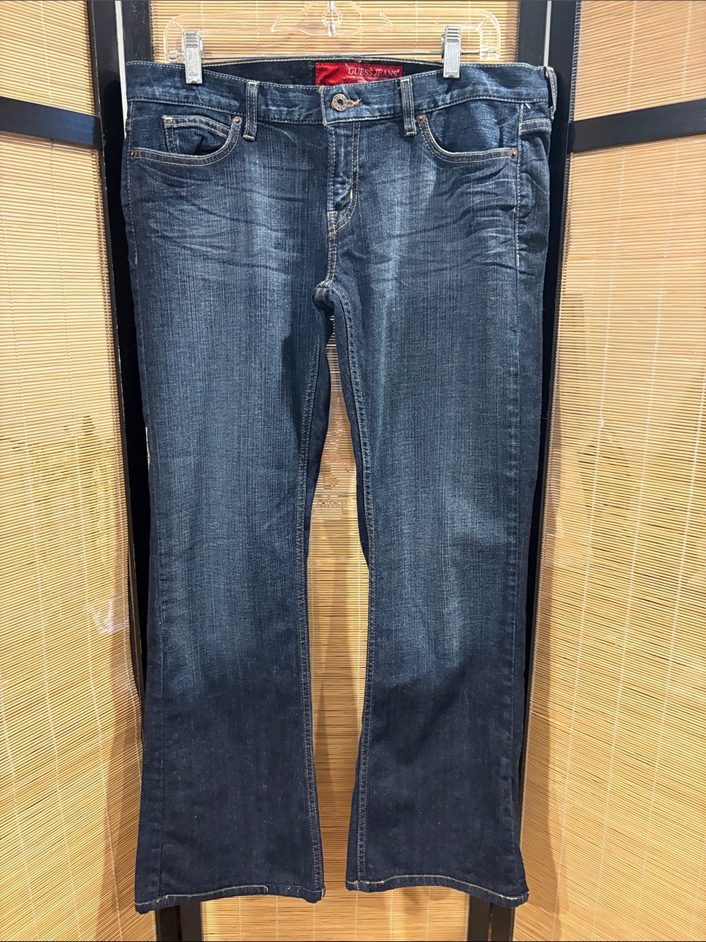 Guess Women's low rise Dark Blue Flare Jeans